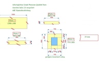 Technische Zeichnung für Naturstein Arbeitsplatten