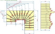 CAD Zeichnung der Granit Treppen für das Kellergeschoss