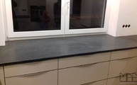 Satinierte Aracus Black Granit Arbeitsplatten