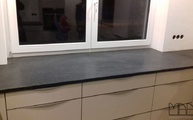 Satinierte Aracus Black Granit Arbeitsplatten