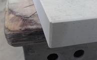 Produktion - Lunar Dekton Arbeitsplatte mit gefasten Kanten