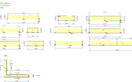 CAD Zeichnung der Caesarstone Fensterbänke und Mauerabdeckung