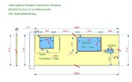 Zeichnung der SapienStone Arbeitsplatte und Wischleiste