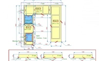 CAD Zeichnung der Granit Arbeitsplatten und Fensterbänke
