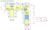 CAD Zeichnung der Granit Arbeitsplatten und Tischplatte