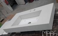 Produktion - 4011 Coldburst Concrete Caesarstone Waschtischplatte