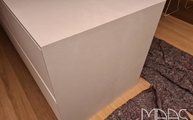 4011 Coldburst Concrete Caesarstone Seitenwange auf Gehrung verklebt