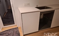 4011 Coldburst Concrete Caesarstone Arbeitsplatte mit Spüle