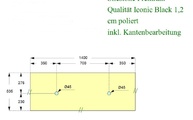 CAD Zeichnung der Silestone Waschtischplatte