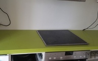 Caesarstone Arbeitsplatten 2710 Apple Martini mit gesägte Ausschnitte