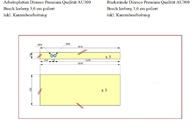 Zeichnung der Diresco Arbeitsplatten und Rückwände 