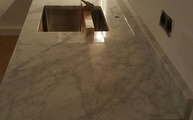 Polierte Arbeitsplatte aus dem Marmor Bianco Carrara C