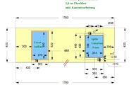 CAD Zeichnung der Arbeitsplatte aus Dekton