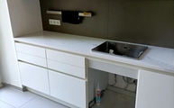 Küchenzeile mit Ethereal Dusk Silestone Arbeitsplatte