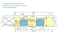 Zeichnung der Caesarstone Arbeitsplatte Frosty Carrina