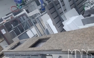 Produktion - Giallo Vitoria Granit Arbeitsplatte mit Ausschnitten