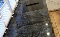 Granit Labradorite Lemourian Arbeitsplatten mit polierten Schrägschnitten
