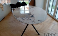 Ovale Infinity Tischplatte Magellano in München geliefert