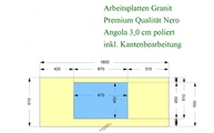 Zeichnung der Granit Arbeitsplatte