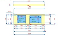 Zeichnung der gelieferten Granit Arbeitsplatte und Ablage