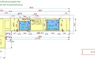 AutoCad Zeichnung der schwarzen Arbeitsplatten