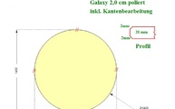 CAD Zeichnung der runden Granit Tischplatte