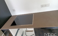 Ceranfeld in der Taupe Concrete Level Keramik Arbeitsplatte