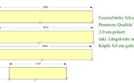 CAD Zeichnung der Fensterbänke aus Silestone