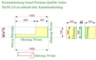 Zeichnung der Granit Kaminabdeckung