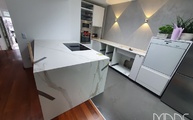 IKEA Küche in Neu-Anspach mit Calacatta Oro Infinity Arbeitsplatten und Wange 