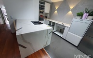 IKEA Küche in Neu-Anspach mit Calacatta Oro Infinity Arbeitsplatten und Wange 