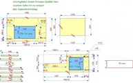 CAD Zeichnung der Granit Arbeitsplatten und Sockelleisten