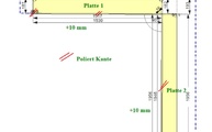 CAD Zeichnung der zwei Dekton Fensterbänke