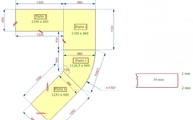 CAD Zeichnung der Granit Küchenarbeitsplatten