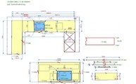 Granit Arbeitsplatten und Wischleisten - CAD Zeichnung