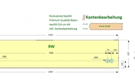 CAD Zeichnung der Neolith Rückwand