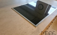 Ceranfeld in der Beton Neolith Arbeitsplatte