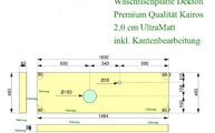 CAD Zeichnung des Dekton Waschtisches