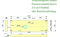 CAD Zeichnung des Dekton Waschtisches