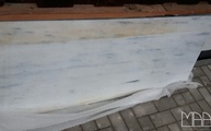 Lieferung der Marmor Tischplatte Ararat White