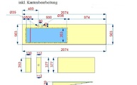 CAD Zeichnung des Silestone Waschtischs