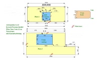 CAD Zeichnung der zwei Level Arbeitsplatten