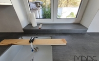 Malm Grey SapienStone Arbeitsplatte, Wischleiste und Fensterbank