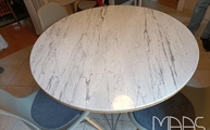 Runde Marmor Tischplatte Bianco Carrara CD