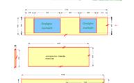 CAD Zeichnung der Silestone Arbeitsplatten und Rückwand