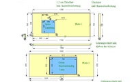 CAD Zeichnung der zwei Arbeitsplatten aus Dekton