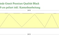 Zeichnung der Küchenrückwand aus Granit