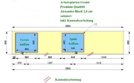 CAD Zeichnung der Granitplatte