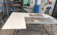 Produktion - Marina Dekton Arbeitsplatten mit Ausschnitt
