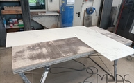Produktion - 1,2 cm dicke Marina Dekton Arbeitsplatten